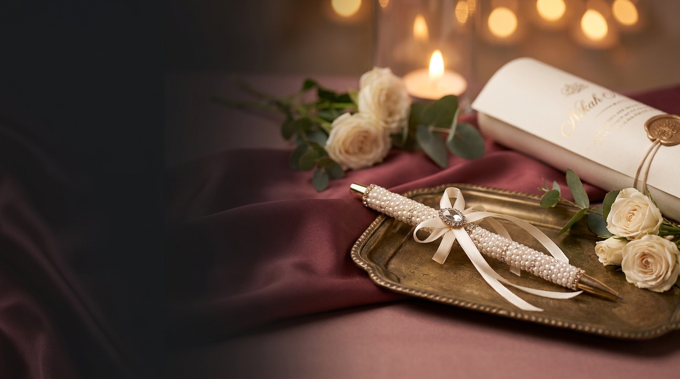 SureJoy wedding topper and celebration craft on a candle-lit table